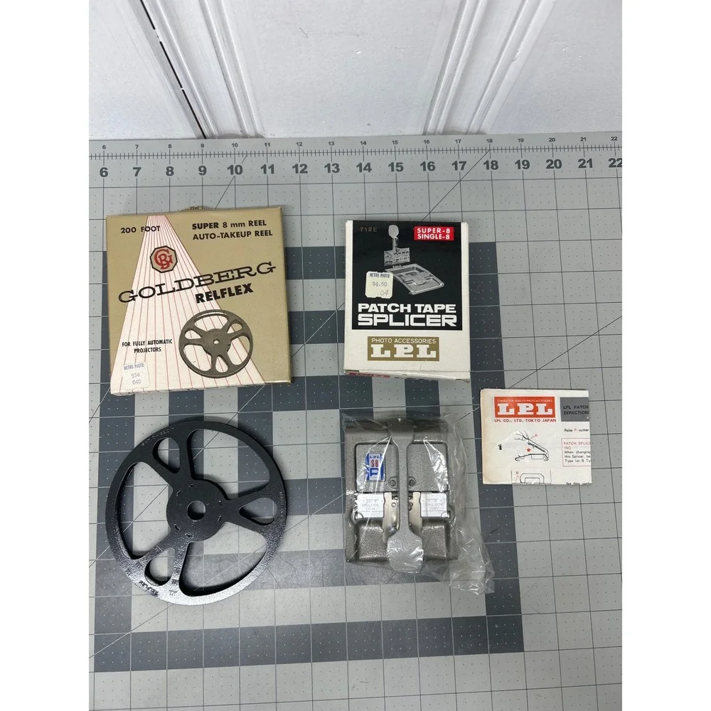 Vintage Patch‎ Tape Splicer Goldberg Reel Film Equipment Original Boxes Movie